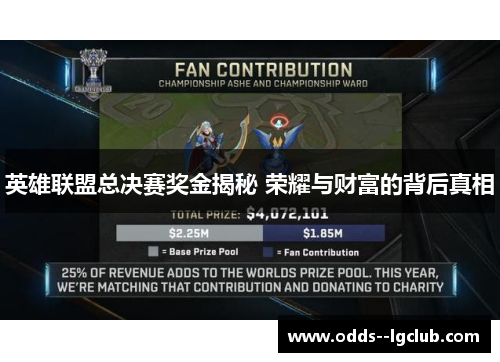 英雄联盟总决赛奖金揭秘 荣耀与财富的背后真相 英雄联盟总决赛奖金揭秘 荣耀与财富的背后真相
