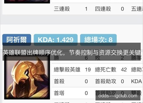 英雄联盟出牌顺序优化，节奏控制与资源交换更关键
